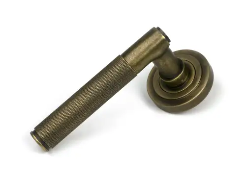 Click Here To Enlarge This Photo Of 52637 From The Anvil Burnished Brass Brompton Lever on Rose Set &lpar;Art Deco&rpar; - Unsprung