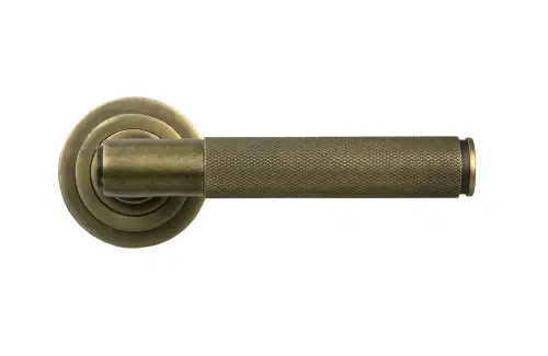 Click Here To Enlarge This Photo Of 52637 From The Anvil Burnished Brass Brompton Lever on Rose Set &lpar;Art Deco&rpar; - Unsprung
