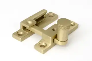 52361 From The Anvil Satin Brass Brompton Quadrant Fastener - Narrow