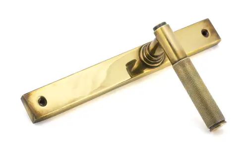 Click Here To Enlarge This Photo Of 52536 From The Anvil Aged Brass Brompton Slimline Lever Espag&period; Latch Set