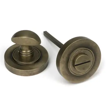Click Here To Enlarge This Photo Of 52464 From The Anvil Burnished Brass Round Thumbturn Set &lpar;Plain&rpar;