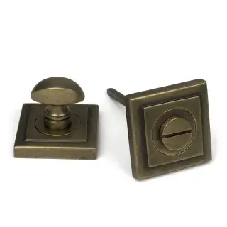 52467 From The Anvil Burnished Brass Round Thumbturn Set &lpar;Square&rpar;