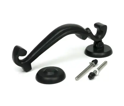 Click Here To Enlarge This Photo Of 52534 From The Anvil Matt Black Doctors Door Knocker