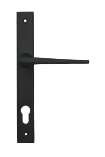52606 From The Anvil Matt Black Eaton Slimline Lever Espag&period; Lock Set