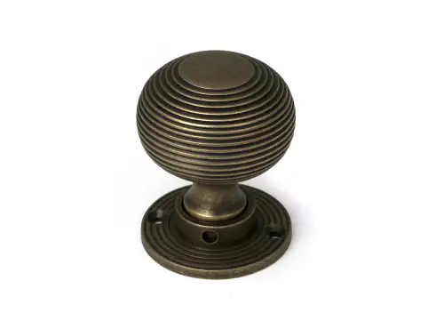 Click Here To Enlarge This Photo Of 52442 From The Anvil Burnished Brass Heavy Beehive Mortice&sol;Rim Knob Set