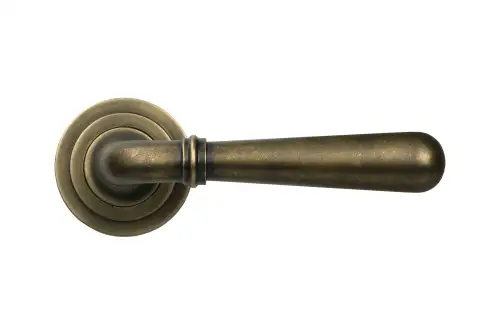 Click Here To Enlarge This Photo Of 52438 From The Anvil Burnished Brass Newbury Lever on Rose Set &lpar;Art Deco&rpar;