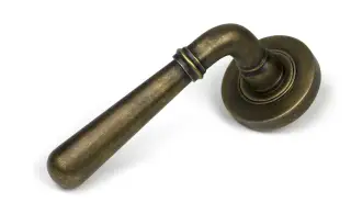52640 From The Anvil Burnished Brass Newbury Lever on Rose Set &lpar;Plain&rpar; - Unsprung