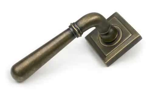 Click Here To Enlarge This Photo Of 52643 From The Anvil Burnished Brass Newbury Lever on Rose Set &lpar;Square&rpar; - Unsprung