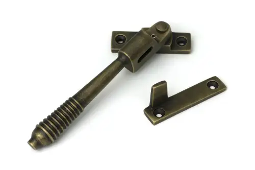 Click Here To Enlarge This Photo Of 52321 From The Anvil Burnished Brass Night-Vent Locking Reeded Fastener
