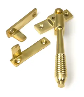 Click Here To Enlarge This Photo Of 52320 From The Anvil Polished Brass Night-Vent Locking Reeded Fastener