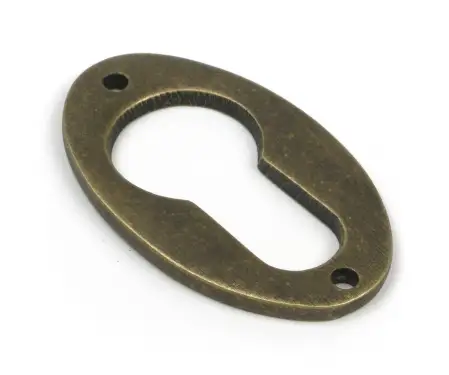 Click Here To Enlarge This Photo Of 52457 From The Anvil Burnished Brass Oval Euro Escutcheon