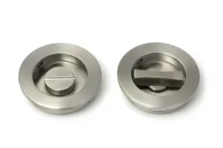 52518 From The Anvil Satin Marine SS &lpar;316&rpar; 60mm Plain Round Pull - Privacy Set