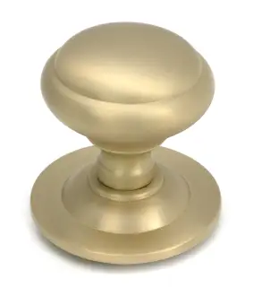 52405 From The Anvil Satin Brass Round Centre Door Knob