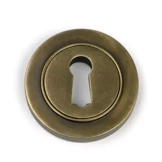52443 From The Anvil Burnished Brass Round Escutcheon &lpar;Plain&rpar;