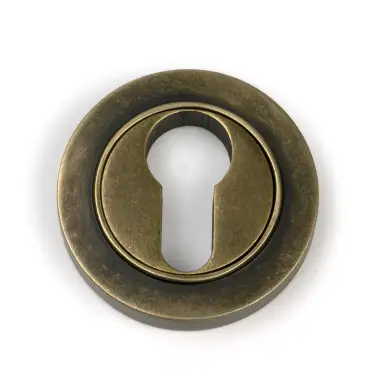 Click Here To Enlarge This Photo Of 52447 From The Anvil Burnished Brass Round Euro Escutcheon &lpar;Plain&rpar;