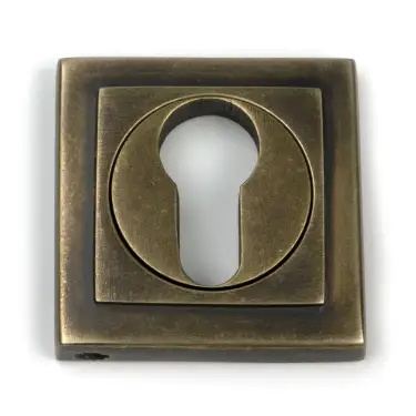 Click Here To Enlarge This Photo Of 52450 From The Anvil Burnished Brass Round Euro Escutcheon &lpar;Square&rpar;