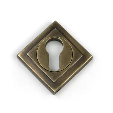 Click Here To Enlarge This Photo Of 52450 From The Anvil Burnished Brass Round Euro Escutcheon &lpar;Square&rpar;