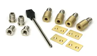 52403 From The Anvil Satin Brass Secure Sash Stops &lpar;Pack of 4&rpar;