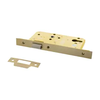 Atlantic - ALKDINL60HDSB DIN Heavy Duty Latch 60mm Backset - Satin Brass