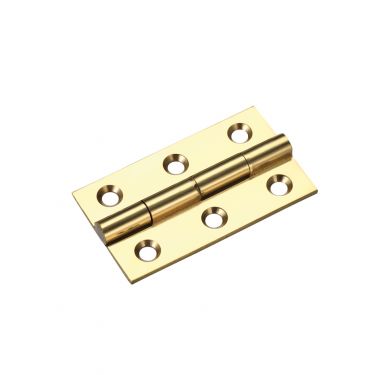 Click Here To Enlarge This Photo Of TDF105PB - Zoo Hardware Solid Drawn Brass Butt Hinges - 50 x 28 x 1&period;5mm Polished Brass