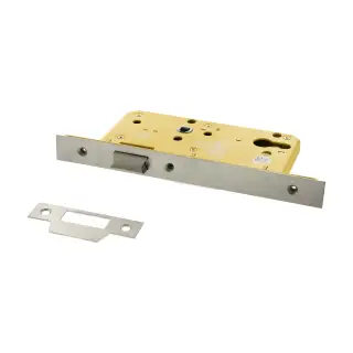Atlantic - ALKDINRL60HDSC DIN &lpar;Radius&rpar; Heavy Duty Latch 60mm Backset - Satin Chrome