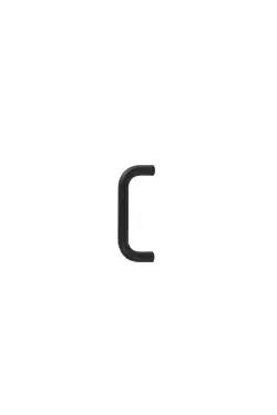 Click Here To Enlarge This Photo Of Eclipse 34545 150mm x 19mm D Shaped Pull Handle &lpar;M8 Brass Insert&rpar; - Matt Black