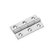 TDF105SC - Zoo Hardware Solid Drawn Brass Butt Hinges - 50 x 28 x 1&period;5mm Satin Chrome