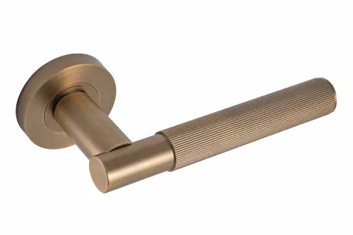 Click Here To Enlarge This Photo Of Eclipse 63247 Matt Antique Brass 'Linear' Lever on Round Rose Set &lpar;Insignia Range&rpar;