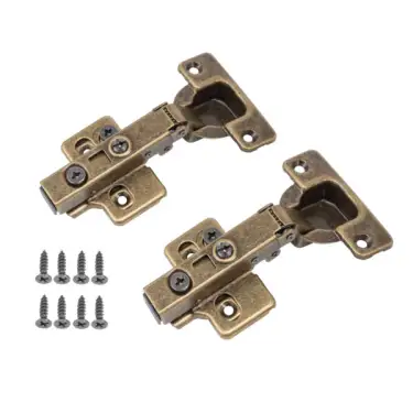 Click Here To Enlarge This Photo Of Eclipse 99023 35mm Antique Brass Clip On 3D Soft Close Cabinet Hinge 105&deg; Full Overlay - Pack of 2