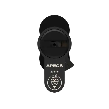 Click Here To Enlarge This Photo Of AP35-35MBTT APECS 70mm &lpar;35T&sol;35&rpar; Euro Profile British Standard 3&ast; TS007 Kitemarked Cylinder & Turn - Matt Black