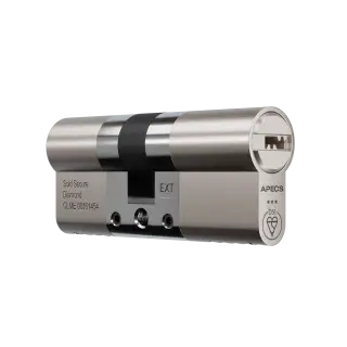 AP40-40BSN APECS 80mm &lpar;40&sol;40&rpar; Euro Profile British Standard 3&ast; TS007 Kitemarked Double Cylinder - Satin Nickel