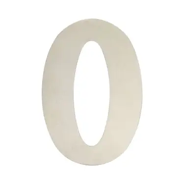 Click Here To Enlarge This Photo Of JNSS-0 Frelan Hardware Satin Stainless Steel 150mm Numeral No&period;0