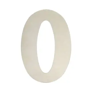 JNSS-0 Frelan Hardware Satin Stainless Steel 150mm Numeral No&period;0