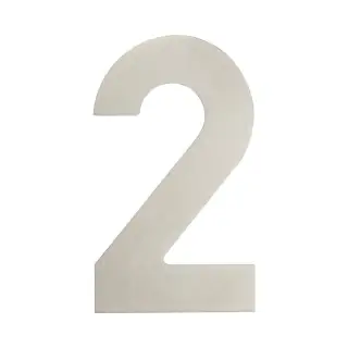 JNSS-2 Frelan Hardware Satin Stainless Steel 150mm Numeral No&period;2