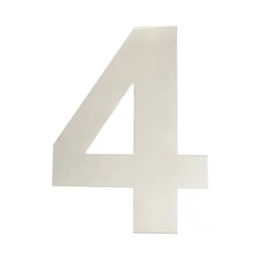 Click Here To Enlarge This Photo Of JNSS-4 Frelan Hardware Satin Stainless Steel 150mm Numeral No&period;4