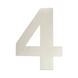 JNSS-4 Frelan Hardware Satin Stainless Steel 150mm Numeral No&period;4