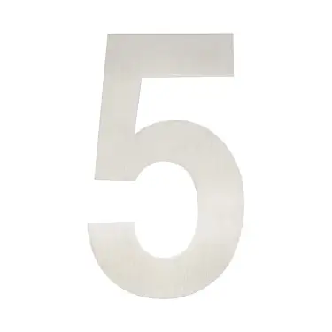 Click Here To Enlarge This Photo Of JNSS-5 Frelan Hardware Satin Stainless Steel 150mm Numeral No&period;5