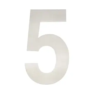 JNSS-5 Frelan Hardware Satin Stainless Steel 150mm Numeral No&period;5