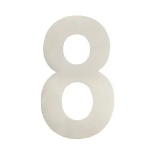 JNSS-8 Frelan Hardware Satin Stainless Steel 150mm Numeral No&period;8