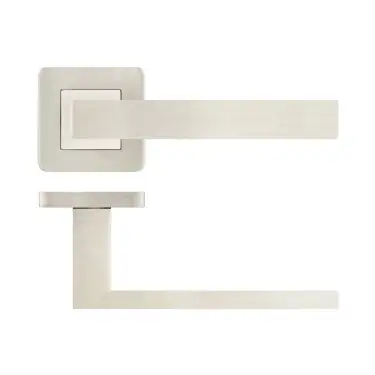 Click Here To Enlarge This Photo Of JSS280 Frelan Hardware Sirius Door Handles on Square Rose Grade 304 Satin Stainless Steel