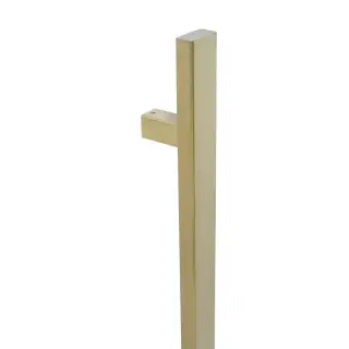 BLU Performance HAB15 Inline Rectangular 'T' Bar Pull Handle &lpar;40mm Width&rpar; G316 Stainless Steel in a PVD Satin Brass Finish