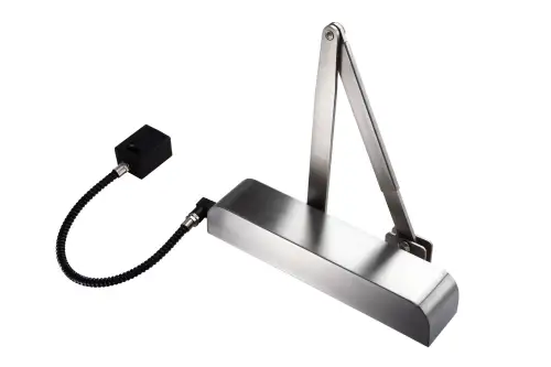 Click Here To Enlarge This Photo Of 9870R&sol;SE EXIDOR Electromagnetic &lpar;Hold Open&sol;Free Swing&rpar; Fixed Power Size 4 Overhead Door Closer - Silver