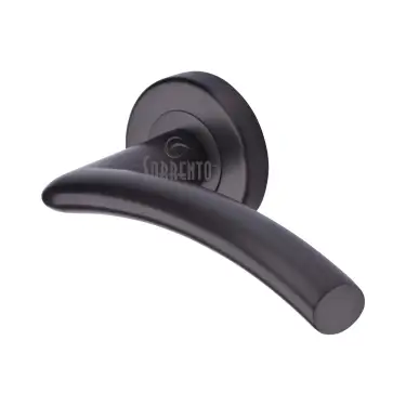 Click Here To Enlarge This Photo Of SC-4352-MBZ M&period;Marcus Sorrento Door Handle Lever Latch on Round Rose Tosca Design Matt Bronze on Zinc finish