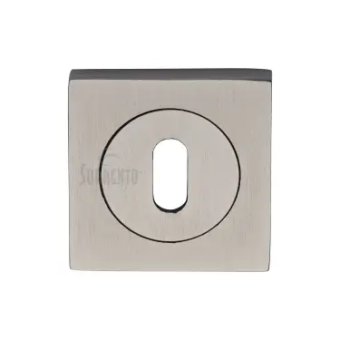 Click Here To Enlarge This Photo Of SC-SQ0191-SNZ M&period;Marcus Sorrento Keyhole Square Escutcheon Satin Nickel on Zinc finish