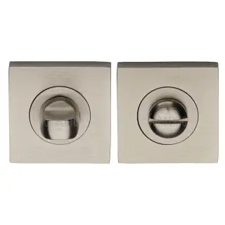 SC-SQ0195-SNZ M&period;Marcus Sorrento Square Thumbturn & Emergency Release Satin Nickel on Zinc Finish