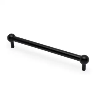 AW856-224-BL - Alexander & Wilks Plain Caesar Cabinet Pull 224mm c&sol;c - Black
