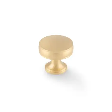 Click Here To Enlarge This Photo Of AW808-32-SB - Alexander & Wilks Lynd Cupboard Knob - Satin Brass - 32mm