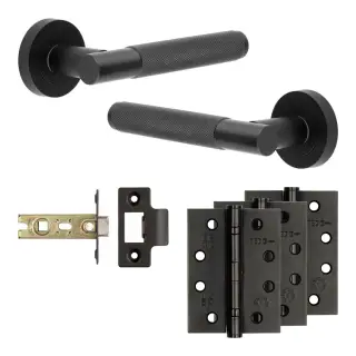 JV850MB Frelan Hardware Jedo Complete 'Bari' Door Handle Pack - Internal Doors - Matt Black