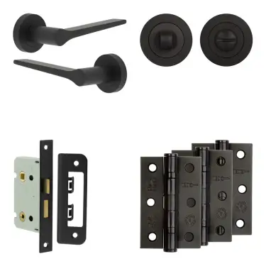 Click Here To Enlarge This Photo Of JV851MB Frelan Hardware Jedo Complete 'Gio' Door Handle Pack - Internal Doors - Matt Black