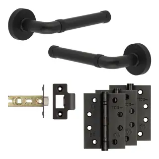 JV853MB Frelan Hardware Jedo Complete 'Midtown' Door Handle Pack - Internal Doors - Matt Black